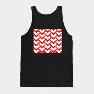 Abstract geometric pattern - red and white. Tank Top